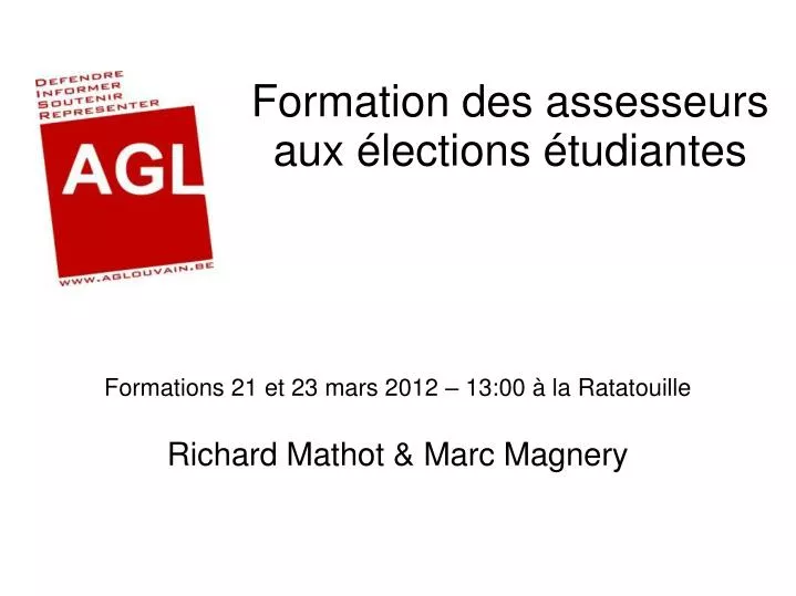 formations 21 et 23 mars 2012 13 00 la ratatouille richard mathot marc magnery