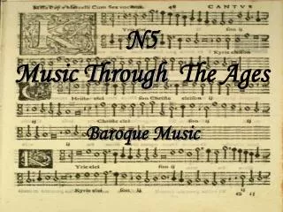 N5 Music Through The Ages