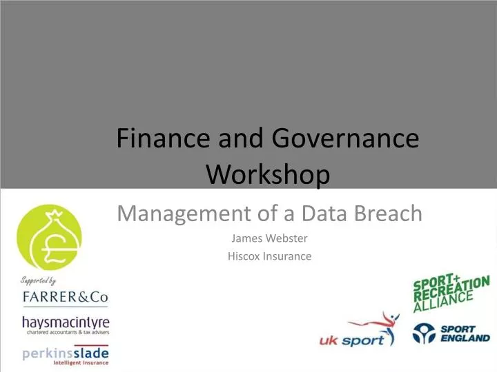 finance and governance workshop