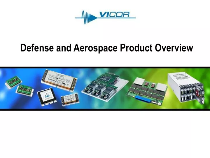 defense and aerospace product overview