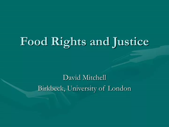 food rights and justice