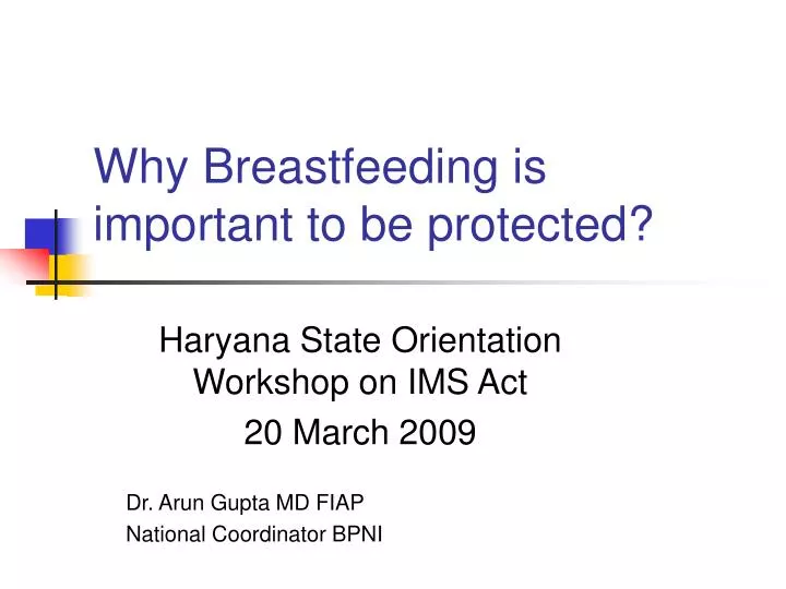 why breastfeeding is important to be protected