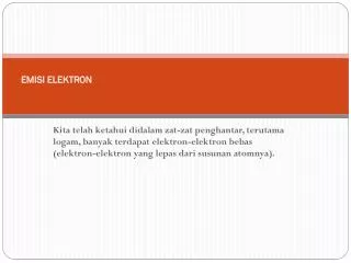 emisi elektron