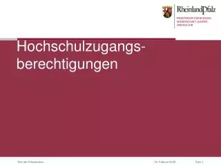 hochschulzugangs berechtigungen