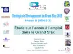 Étude sur l’accès à l’emploi dans le Grand Sfax - slide 1
