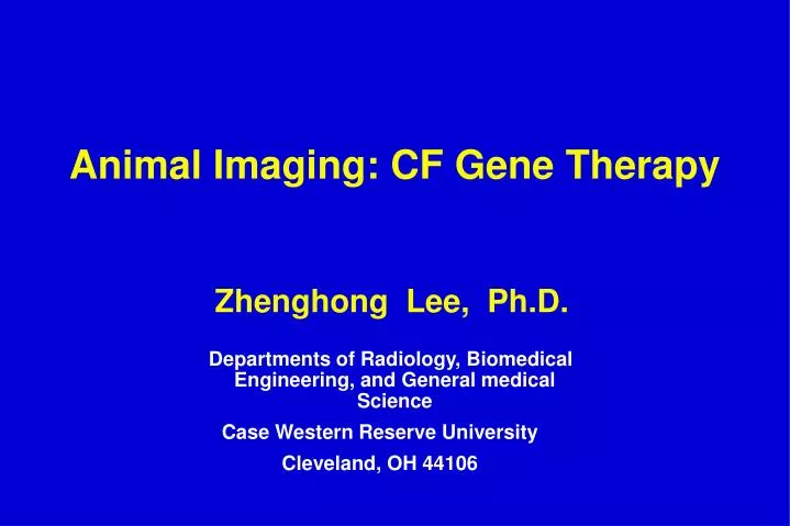 animal imaging cf gene therapy