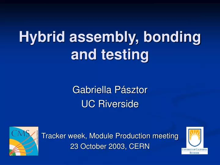 hybrid assembly bonding and testing