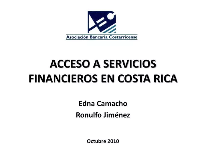 acceso a servicios financieros en costa rica