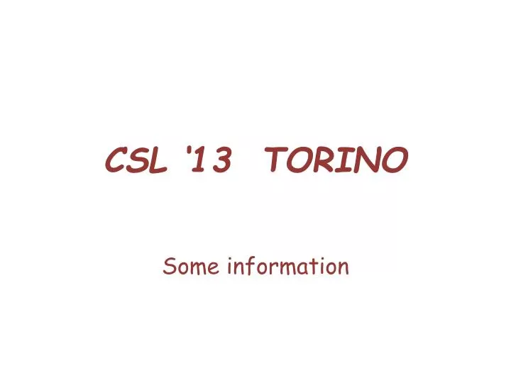 csl 13 torino