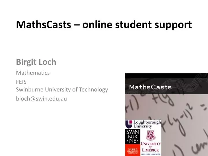 mathscasts online student support