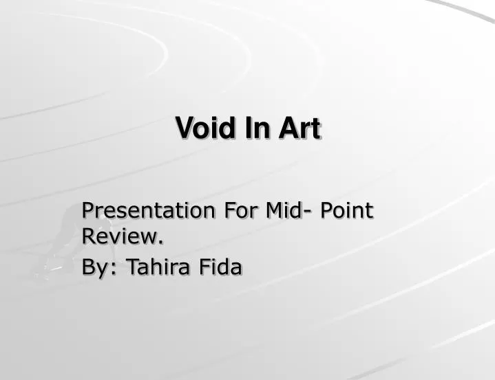 void in art