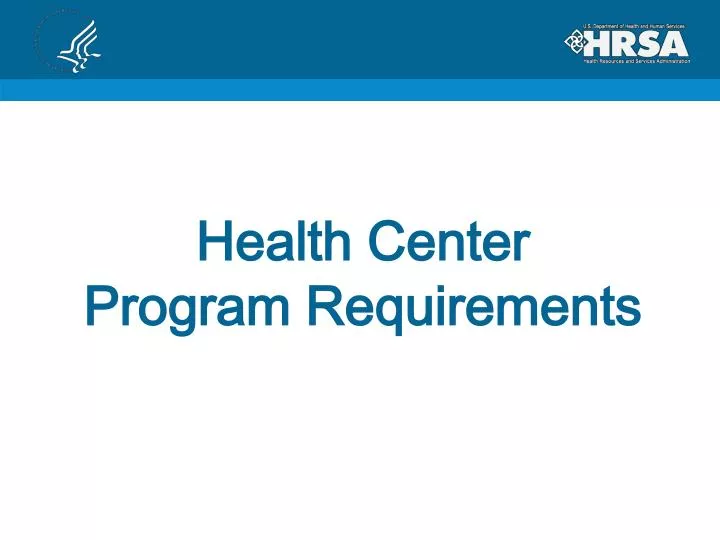 health center program requirements