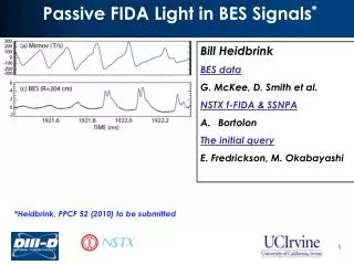 Passive FIDA Light in BES Signals *