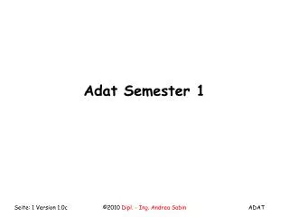 adat semester 1