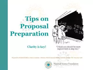 Tips on Proposal Preparation