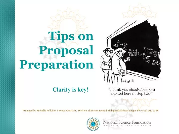 tips on proposal preparation