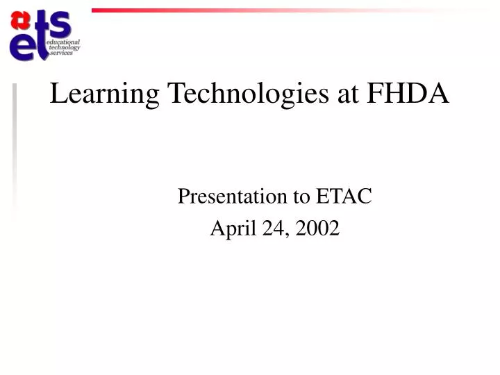 learning technologies at fhda
