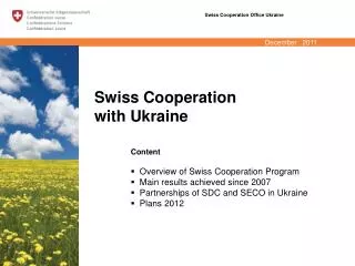 Swiss Cooperation with Ukraine