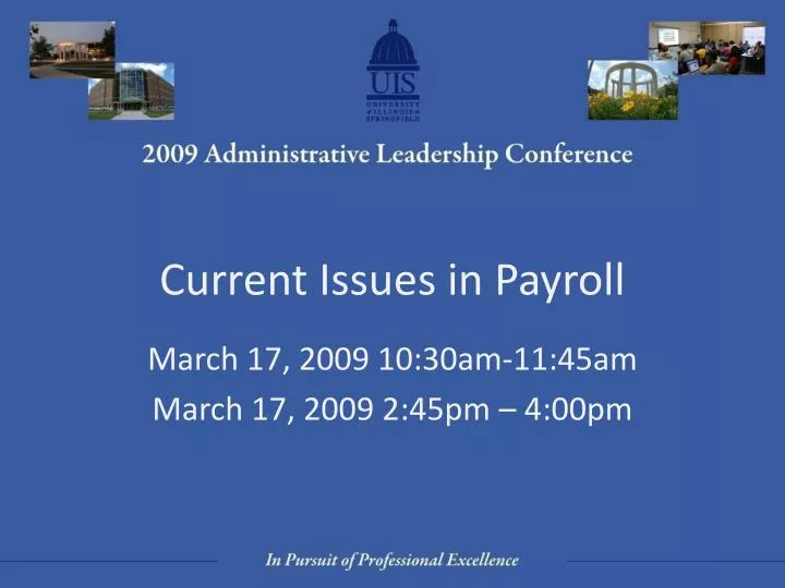 current issues in payroll