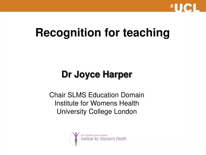 recognition for teaching