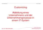 Customizing Abbildung eines Unternehmens und der Unternehmensprozesse in einem IT-System - slide 1