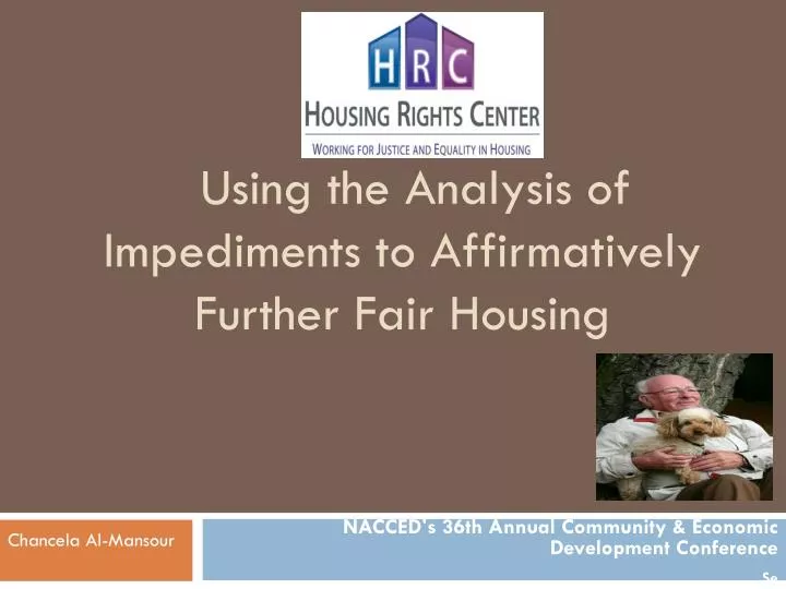 using the analysis of impediments to affirmatively further fair housing