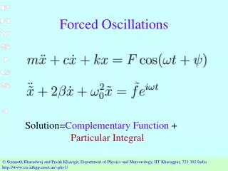 Forced Oscillations