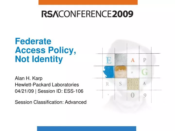 federate access policy not identity