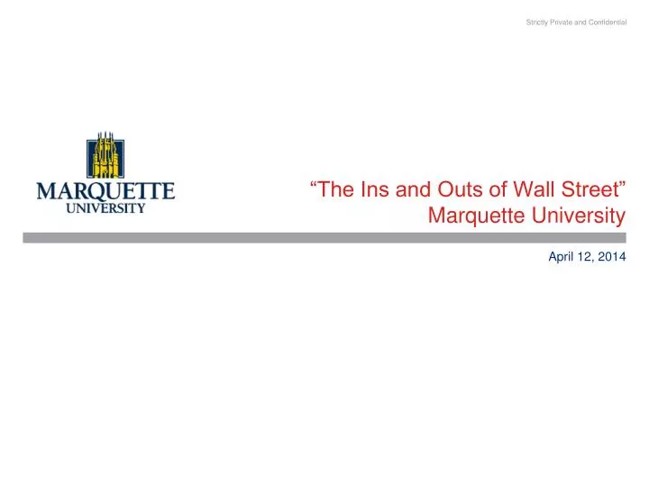 the ins and outs of wall street marquette university