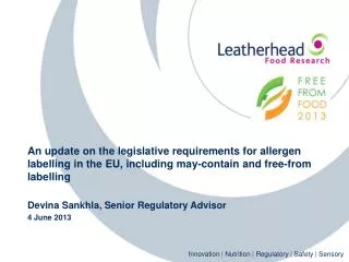 EU Allergen Labelling Legislation
