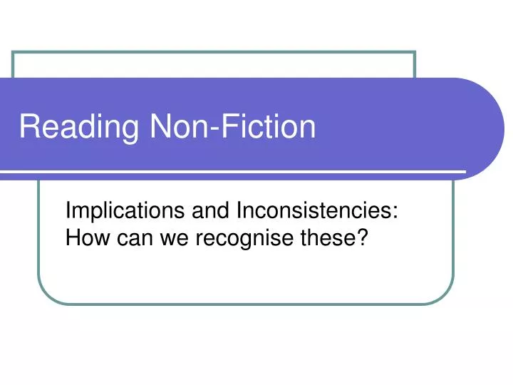 reading non fiction