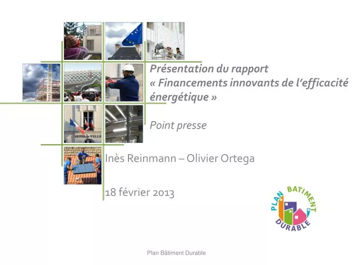 pr sentation du rapport financements innovants de l efficacit nerg tique point presse