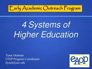 4 Systems of Higher Education
