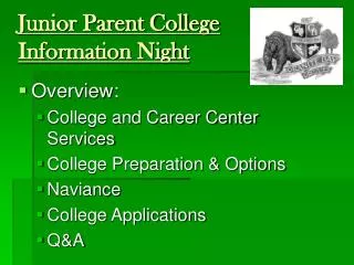Junior Parent College Information Night