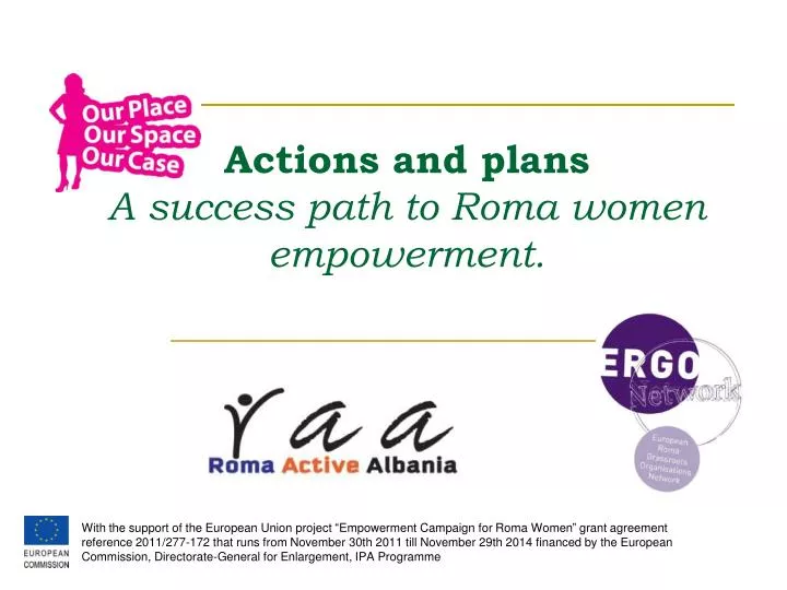 actions and plans a success path to roma women empowerment