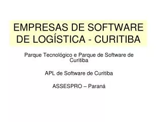 empresas de software de log stica curitiba