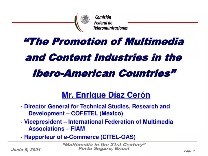 the promotion of multimedia and content industries in the ibero american countries