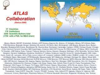 ATLAS Collaboration (Status 2008)