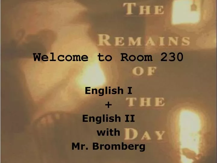 welcome to room 230