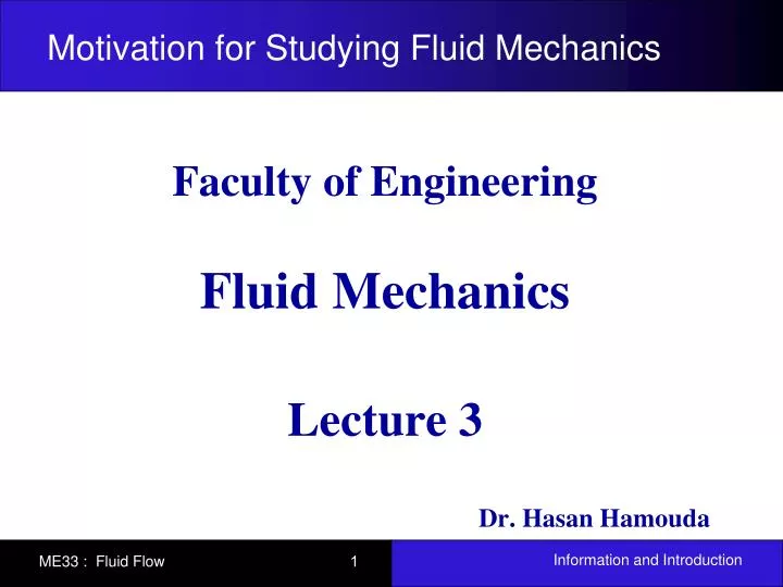 motivation for studying fluid mechanics