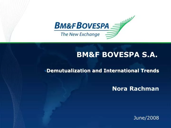 bm f bovespa s a