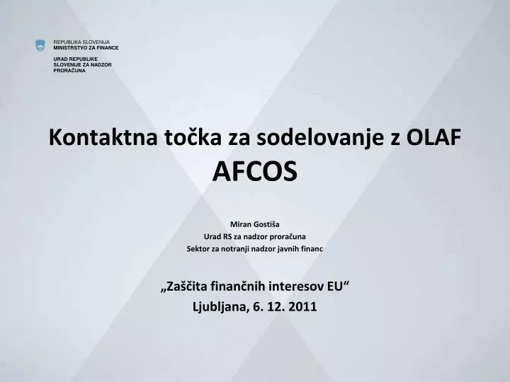 kontaktna to ka za sodelovanje z olaf afcos