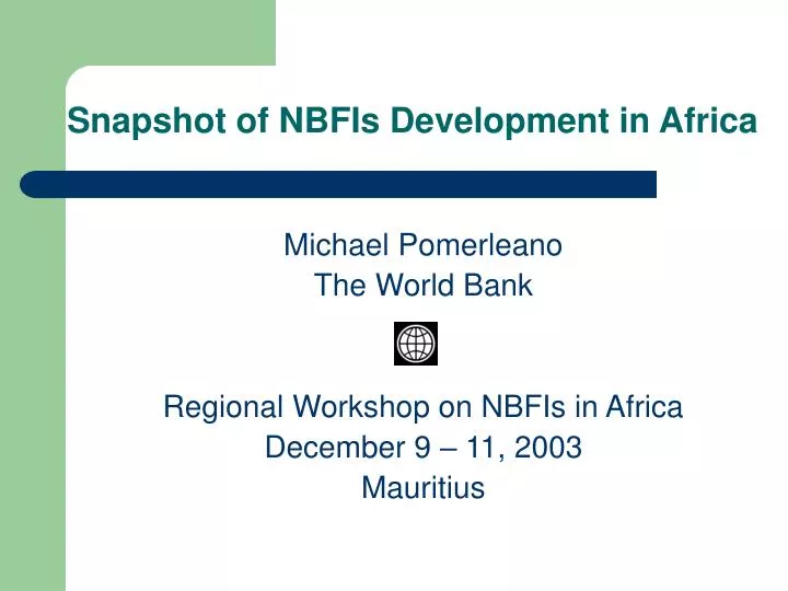 snapshot of nbfis development in africa