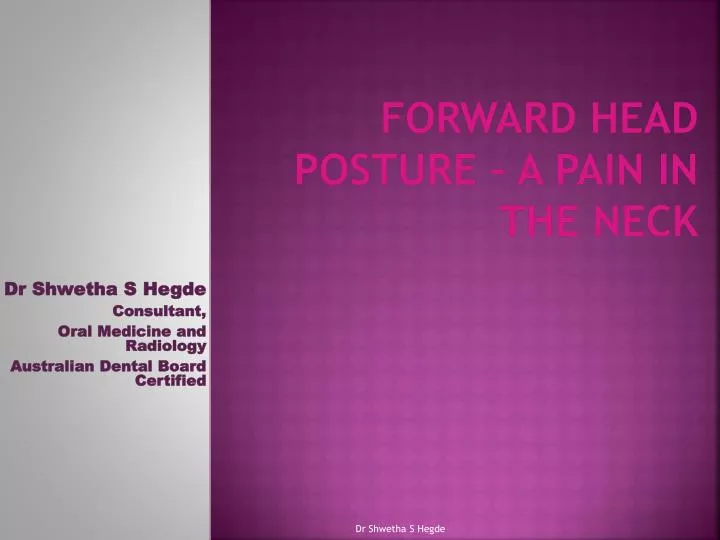 forward head posture a pain in the neck