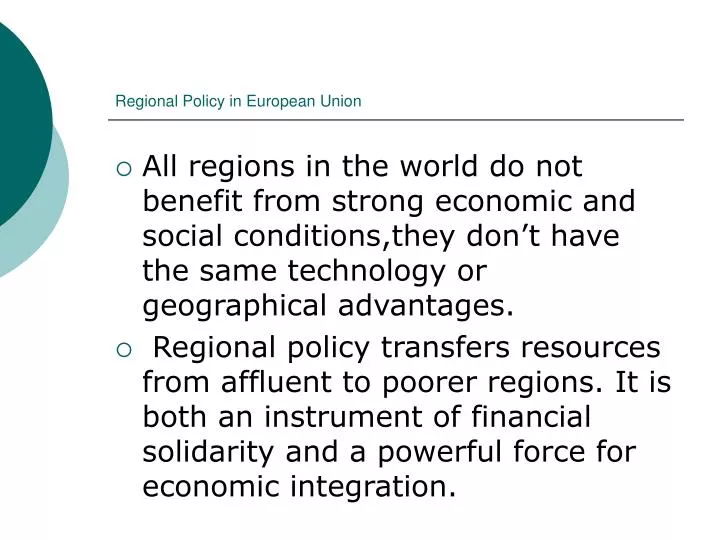 regional policy in european union