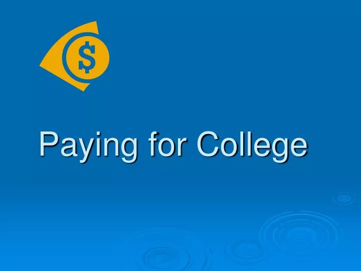 paying for college
