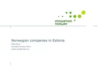 Norwegian companies in Estonia