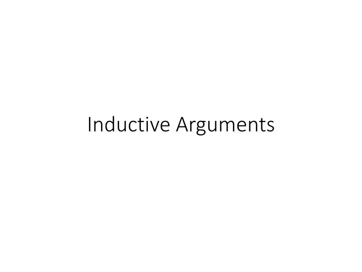 inductive arguments