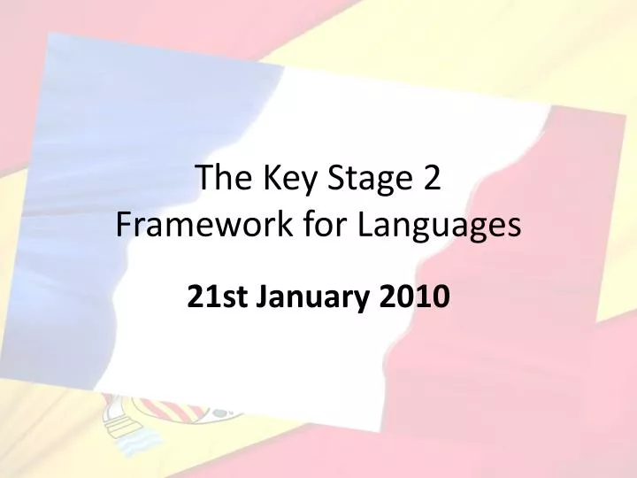 the key stage 2 framework for languages