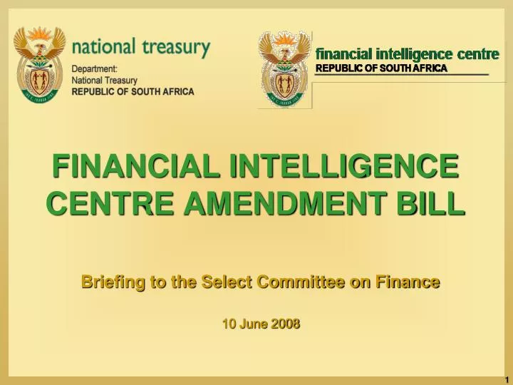 financial intelligence centre amendment bill